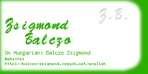 zsigmond balczo business card